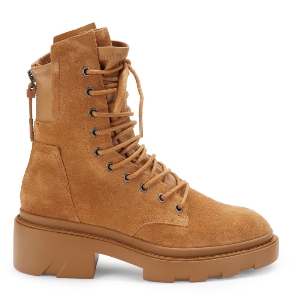 Ash Brand Suede Maddox Boot in Golden Brown